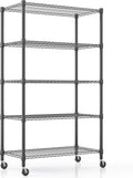Himimi 5-Tier Heavy Duty Steel Wire Rack Storage Shelving, Adjustable Metal by Himimi