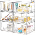 Plastic Drawers Storage, 6 Pack Clear Stackable Storage Drawers, Acrylic by Unknown