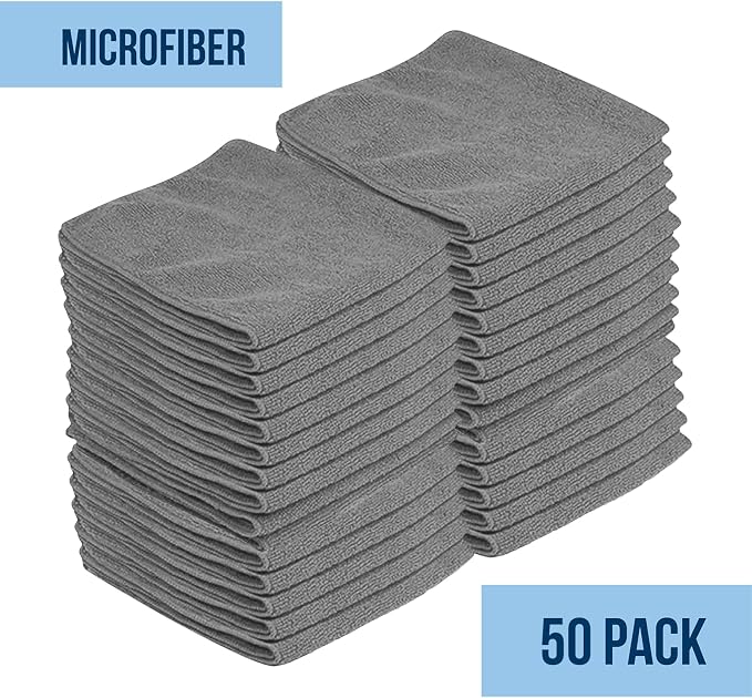 GREEN LIFESTYLE Chamois Cloth, Microfiber Cleaning Cloth 50 Pack, Borderless - Image 7