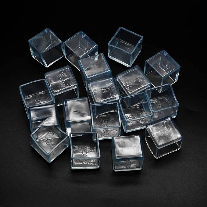 10 Pcs Transparent Square Anti-Slip Rubber Leg Tips Chair Leg Caps Furniture - Image 5