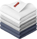 Artoid Mode 100% Cotton White Light Dark Grey Waffle Weave Kitchen Dish Cloths by ArtoidMode