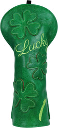 Golf Headcovers Golf Club Head Covers Four Leaf Clover Good Luck Charm by BigTeeth