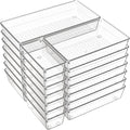 Criusia 21 Pack Large Clear Plastic Drawer Organizer Trays | BPA-Free Acrylic by Criusia