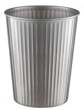 Monarch Abode Pewter Handcrafted Ridge Embossed Metal Wastebasket by MonarchAbode
