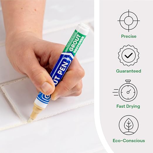 Grout Pen Cream Tile Paint Marker: Waterproof Grout Paint, Tile Grout Colorant - Image 2