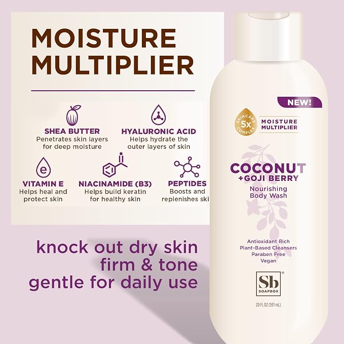Soapbox Body Wash Refill, Coconut + Goji Berry Body Wash Refill Pack, Bulk Soap - Image 4