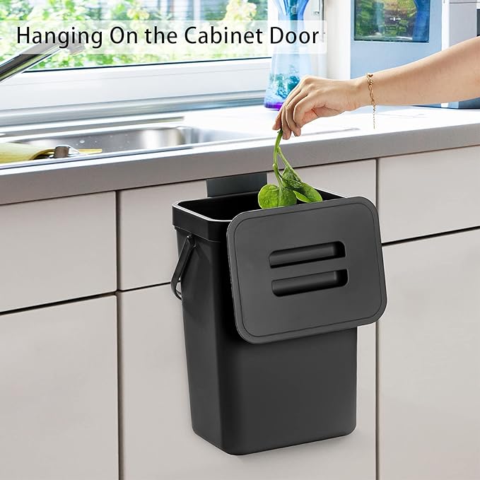 stonespace Under Sink Trash Can，Kitchen Compost Bin, Diaper Pail, 3.2 - Image 2