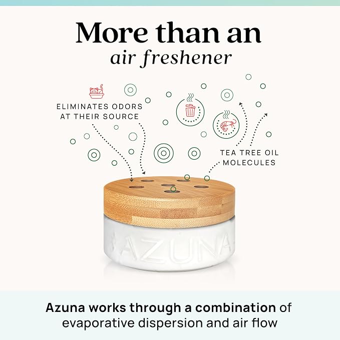 Azuna Air Freshener & Odor Eliminator Gel 4 Room Kit, Includes 8 oz. Empty Luxe - Image 2