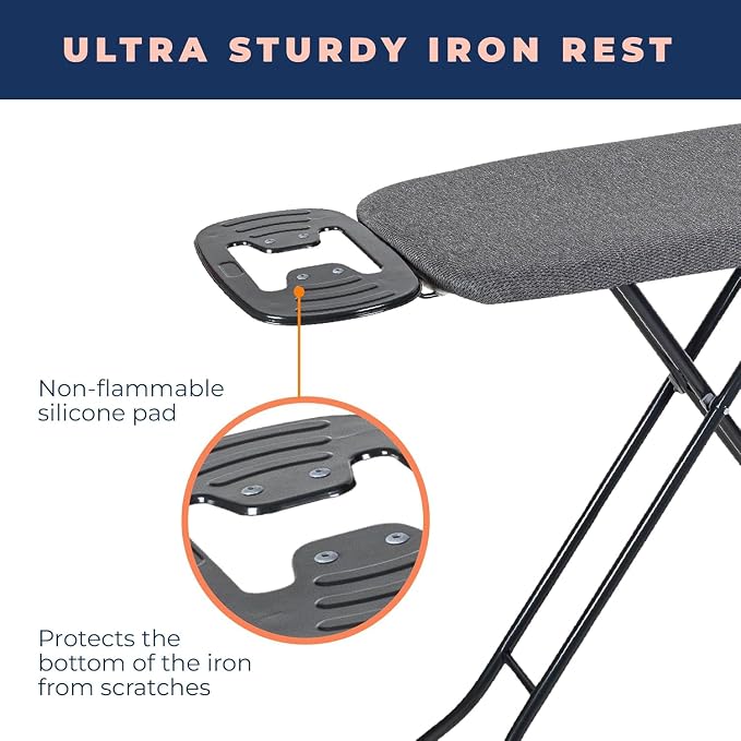 Ironing Board with Iron Rest, Iron Board with 3 Layers Extra Thick Cover - Image 4