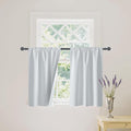 RYB HOME White Short Blackout for Small Window 45 inches Length, Thermal by RYBHOME