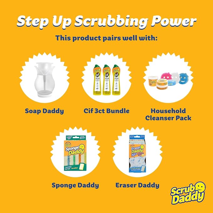 Scrub Daddy 6 Kitchen Sponges & 1 Daddy Caddy Dish Sponge Holder - Image 7