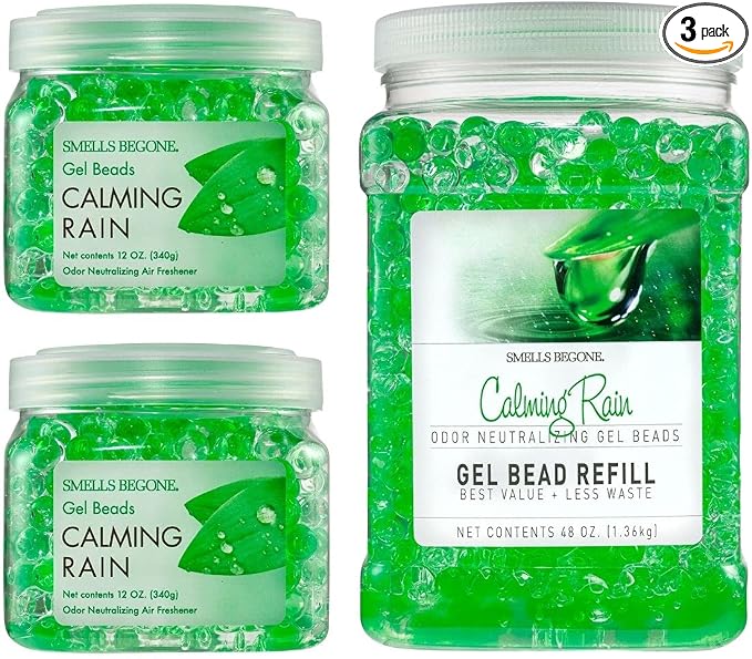 SMELLS BEGONE Odor Eliminator Gel Bead Value Pack - 72 oz - Air Freshener by SMELLSBEGONE