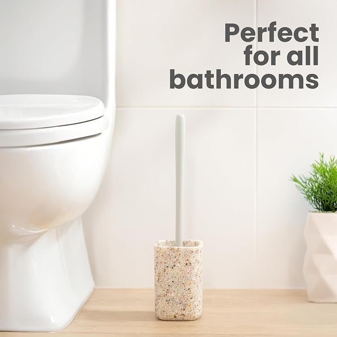 Vigar Zense Toilet Brush and Holder Set, Toilet Bowl Brush - Image 6