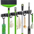 ZONGOOL 4 Racks and 5 Hooks Broom Holder Wall Mount Mop Hanger Wall Mount Metal by ZONGOOLHouseware