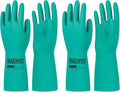 PACIFIC PPE 2 Pairs Nitrile Chemical Resistant Gloves, Resist Strong Acid by PACIFICPPE