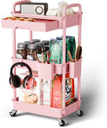 3 Tier Rolling Cart Organizer, Laundry Room Bathroom Organizers and Storage by Sorgion