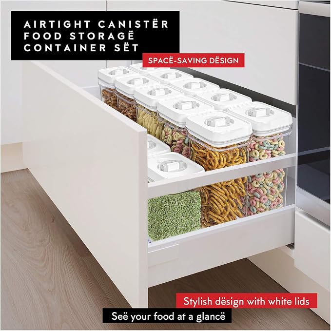 DWËLLZA KITCHEN Airtight Food Storage Containers – 4 Piece set Air Tight Pantry - Image 8