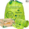 13-17 Gallon Compostable Trash Bags Heavy-Duty & Durable, 1.1 Mil Thick | 100% by Sypyng