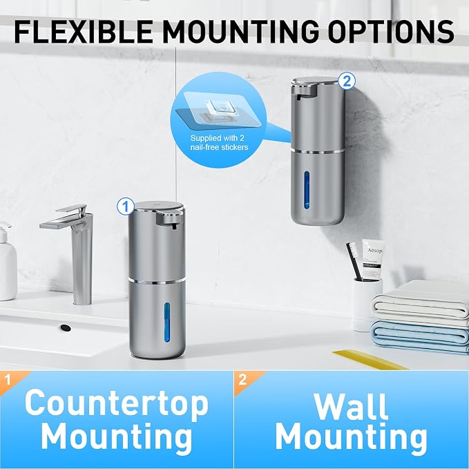 Automatic soap Dispenser touchless Automatic Liquid Soap Dispenser 4 Adjustable - Image 4