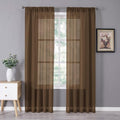 Tollpiz Sheer Curtains Linen Textured Bedroom Curtain Sheers Light Filtering by Tollpiz