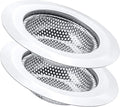 2 Pcs Kitchen Sink Strainer, Stainless Steel Drain Cover, Large Wide Rim 4.5" by SOSUO