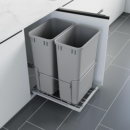 Dowell B18 Aluminum Base Wastebasket Pullout - Image 3