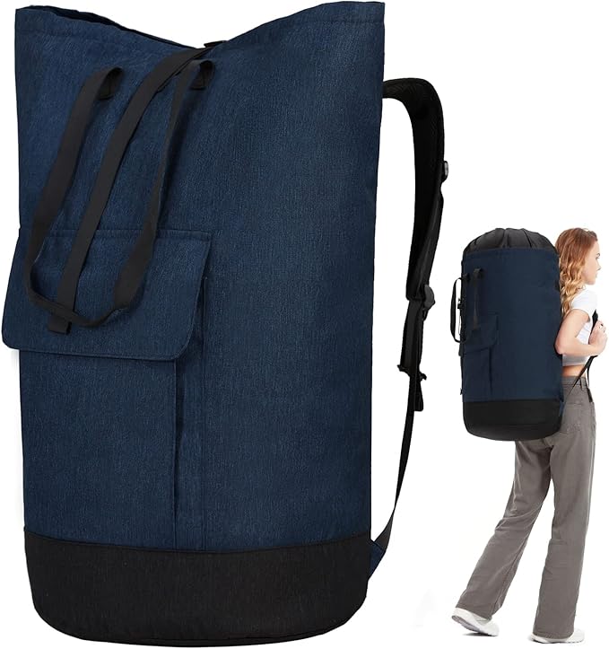 Laundry Bag Backpack Extra Large, Heavy Duty Laundry Bag by Azhido