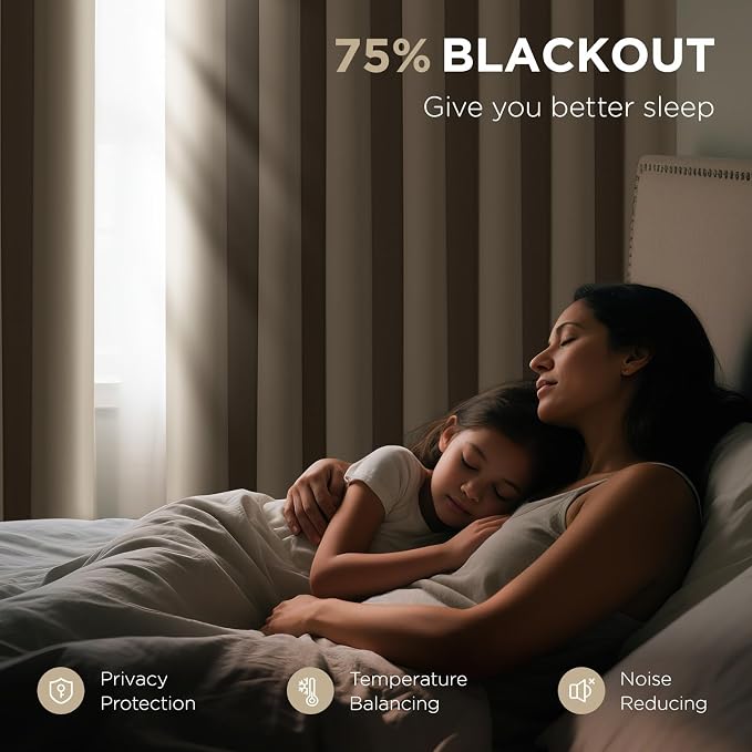 Joydeco Blackout Door Curtain for Doorway Privacy 108 Inches Long, Grommet - Image 6