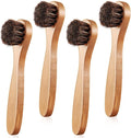 4 Pcs Horsehair Shine Shoes Brush Kit Polish Dauber Applicators Cleaning by ZJoey