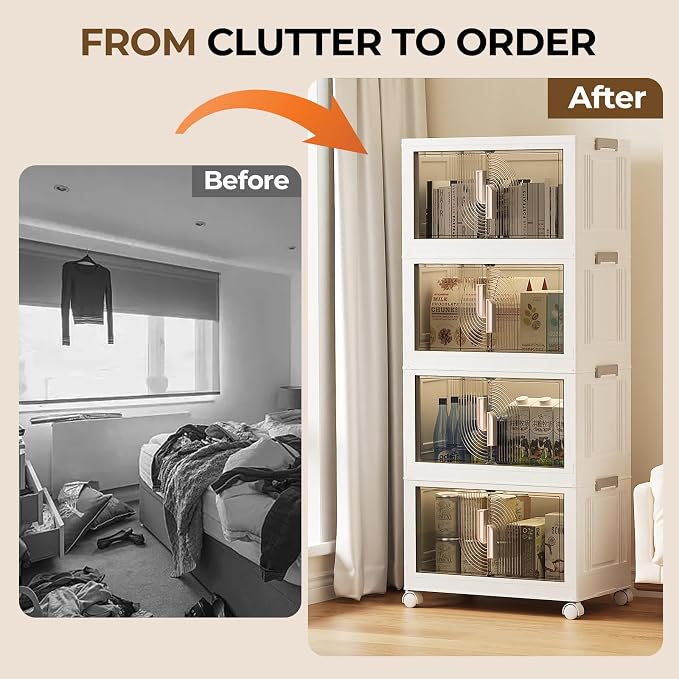 Elegant 2 Tiers Stackable Storage Bins - Image 6