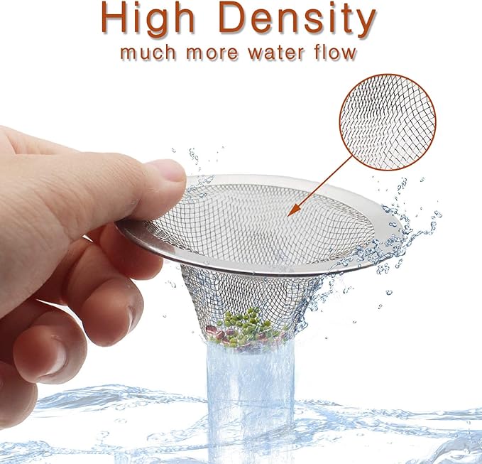 2pcs Heavy Duty Stainless Steel Slop Basket Filter Trap, 4.41" Top / 2.44" Mesh - Image 7