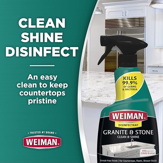 Weiman Disinfectant Granite Daily Clean & Shine Safely Clean Disinfect and - Image 2
