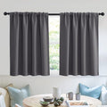 RYB HOME Blackout Curtains for Bedroom, Small Window Valances Tiers Curtain Set by RYBHOME