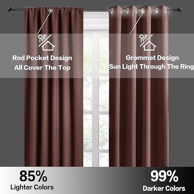 RYB HOME Blackout Curtains for RV Camper Windows, Privacy Thermal Insulating - Image 6