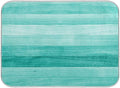 Teal Turquoise Green Wood Texture Dish Drying Mat 16x18 by Wamika