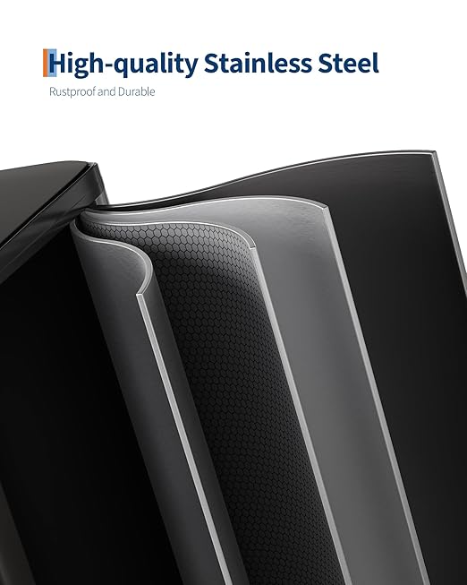 GarveeHome 2 x 10.6 gal Stainless Steel Double Trash Can - Image 3