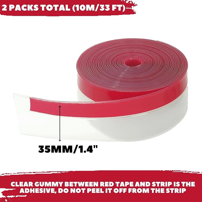 Clear Weather Stripping Tape, Door Draft Seal Silicone Strip. Enhanced - Image 2