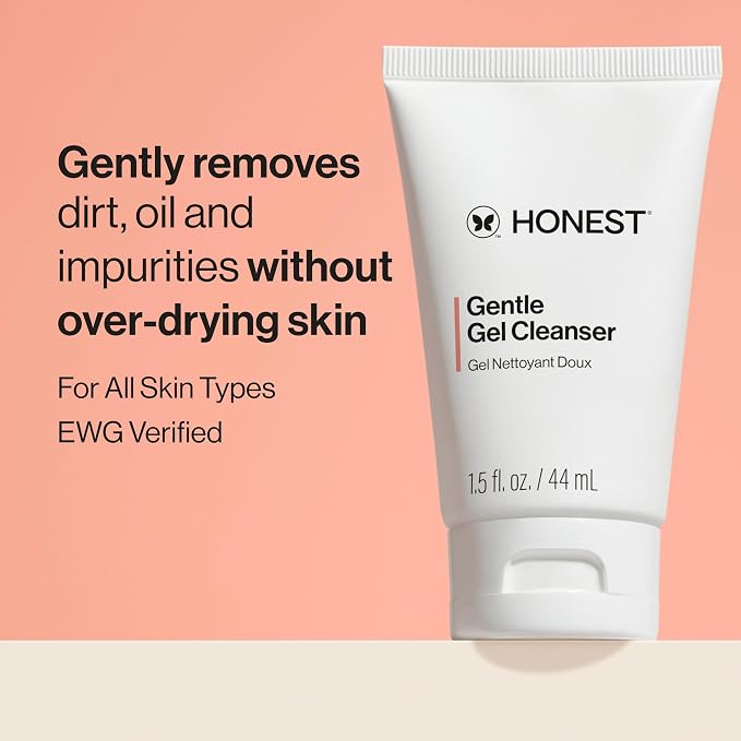 Honest Beauty Mini Gentle Gel Daily Face Cleanser | Calms, + Hydrates | Vegan + - Image 2