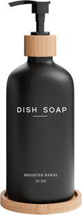 Black Glass Dish Soap Dispenser by BrighterBarns