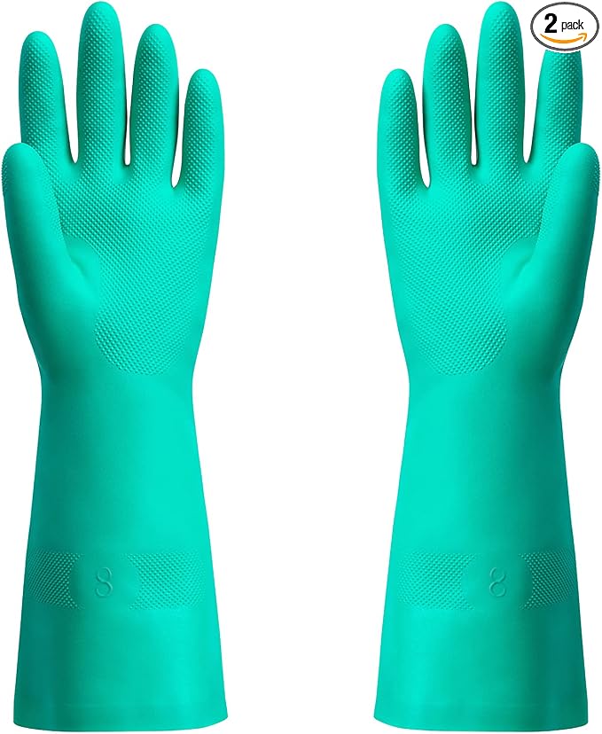 ThxToms Chemical Resistant Nitrile Gloves, Resist Household Acid, Solvent and by ThxToms