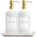 Vine Creations Glass Soap Dispenser, 2 Pack Kitchen Soap Dispenser Set by VineCreations