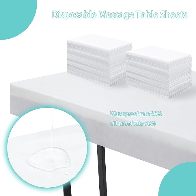 Disposable Bed Sheets for Massage Table 100 Pcs 31" x 71" Waterproof Massage - Image 4