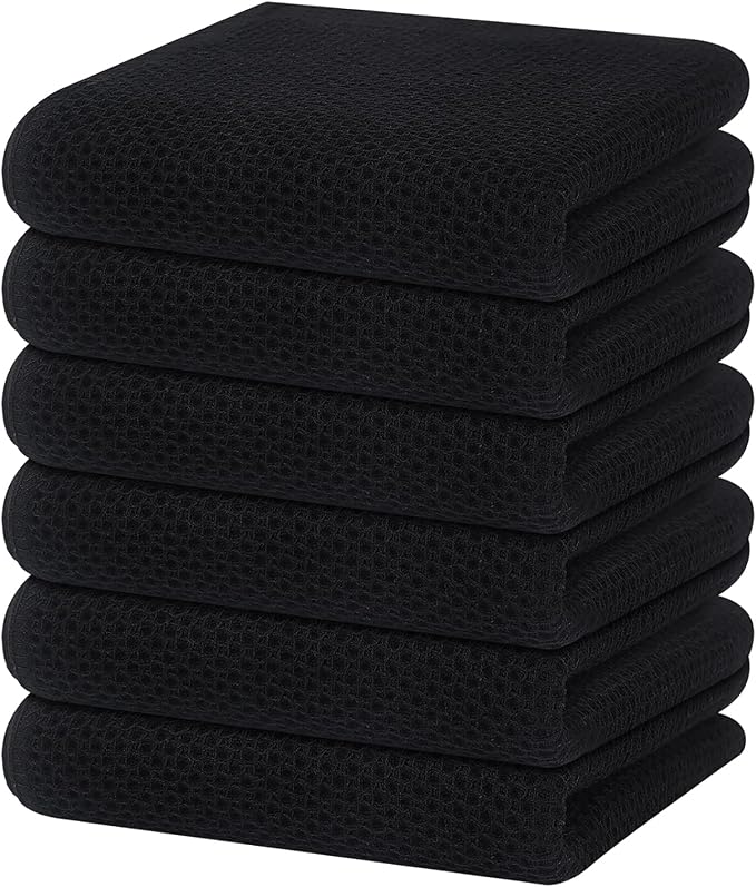 Homaxy 100% Cotton Waffle Weave Kitchen Dish Towels, Ultra Soft Absorbent Quick by Homaxy