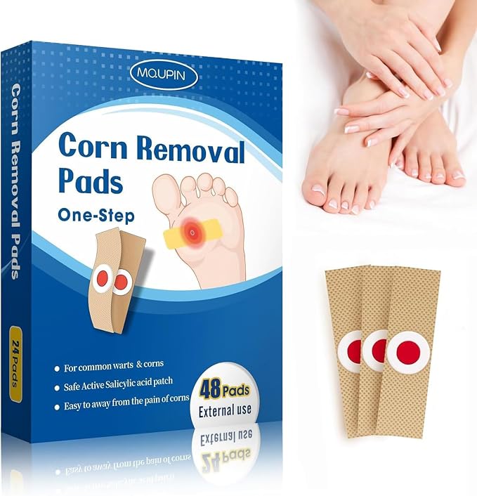 48 Count Corn Removal Pads for Feet and Toe, Corn Feet Remover for Extra by MQUPIN