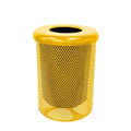 COATEDOUTDOORFURNITURE RFT-P-YEL Heavy Duty Round Trash Receptacle by CoatedOutdoorFurniture