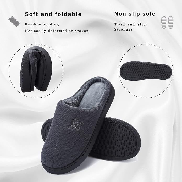 Memory Foam Slippers for Women's and Men's Casual House Shoes - Image 3