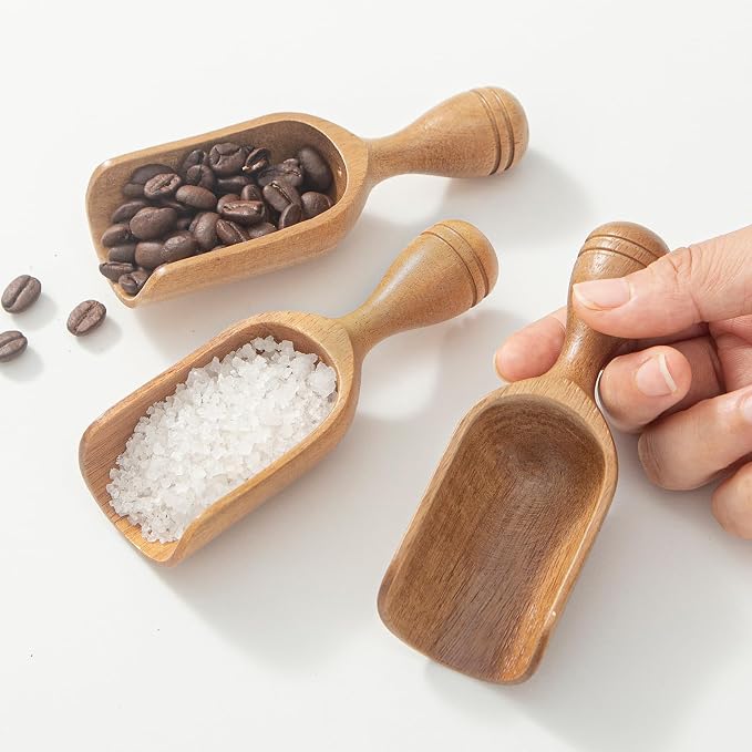 Wooden Scoops for Canisters 3PCS Wooden Scoop for Jars Acacia Mini Measuring by Unknown