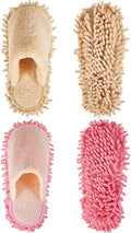 Jecery 2 Pair Microfiber Slippers Floor Cleaning Chenille Mop Slippers Base by Jecery