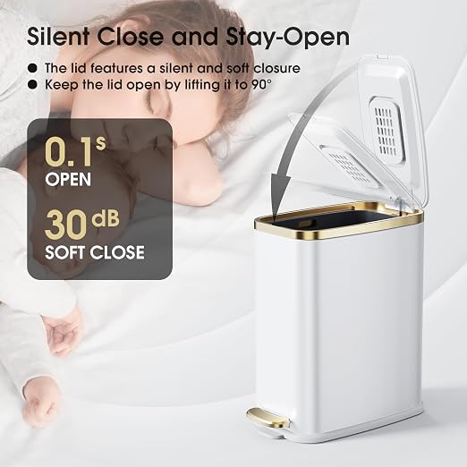 CEROELDA Small Bathroom Trash Can - Image 3