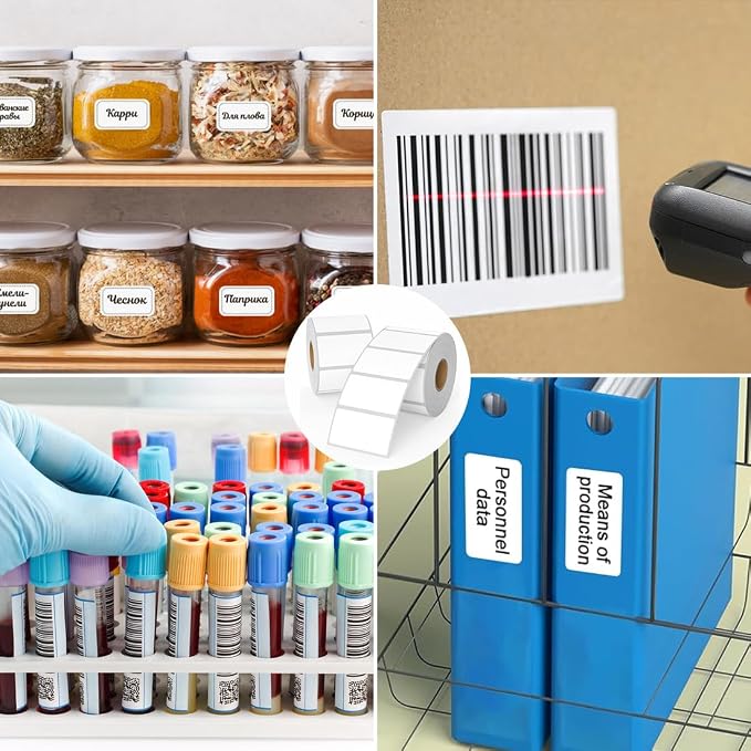 Thermal Labels 2.25 x 1.25, Adhesive Label Stickers 12 Rolls 12000 Label Papers - Image 4